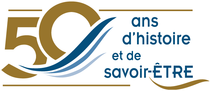 Logo 50 ans de l'Atelier des Vieilles Forges