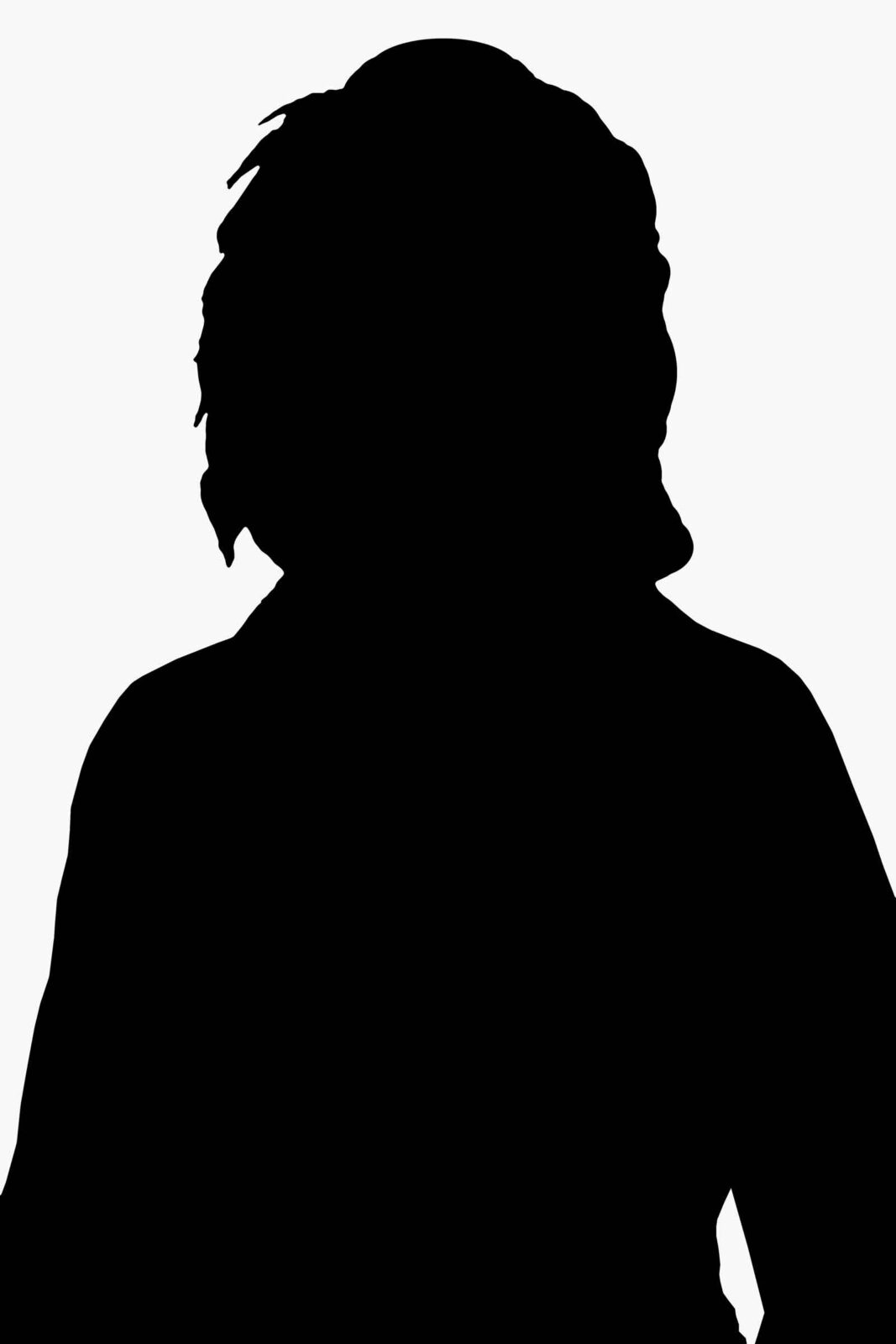 Silhouette féminine avec chevelure